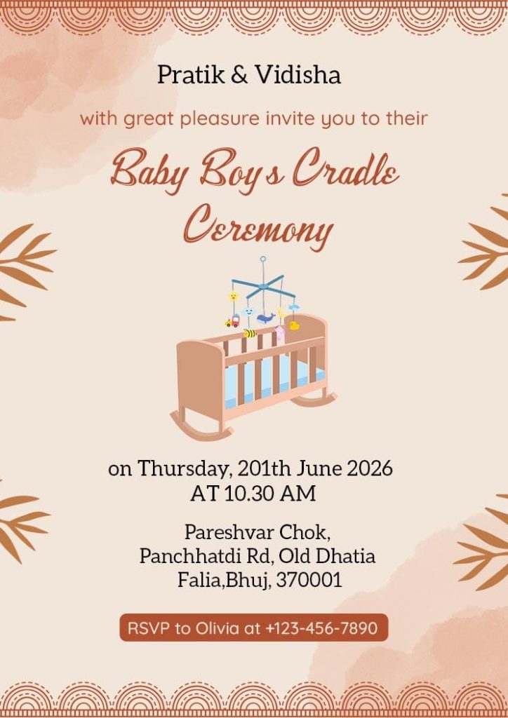 Cradle Ceremony Invite