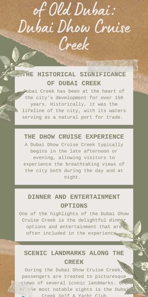 Dubai Dhow Cruise Creek