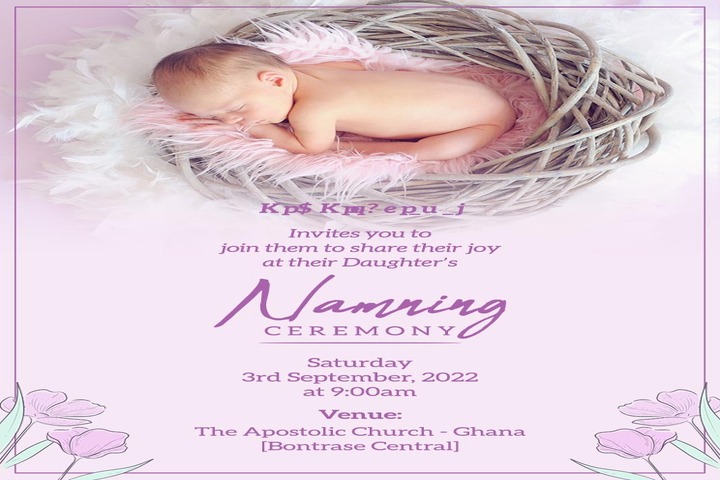 birth ceremony invitation