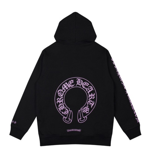 Chrome Hearts Horseshoe Floral Cross Sleeve Hoodie