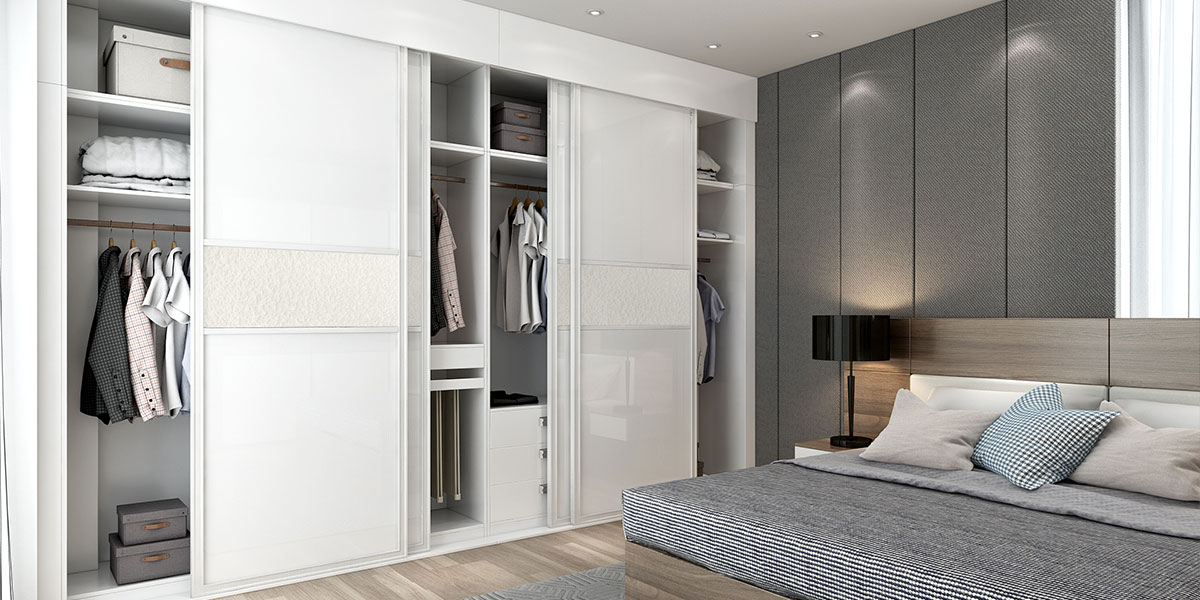 High gloss wardrobes