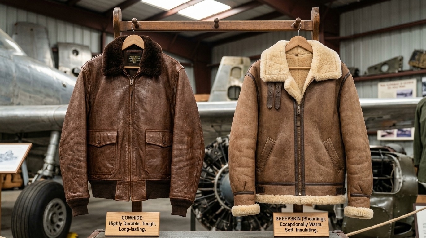 Best Leather for Aviator Jackets: Cowhide vs Sheepskin